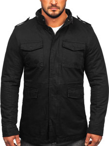 Bolf Herren Baumwoll Winterjacke Schwarz  5599