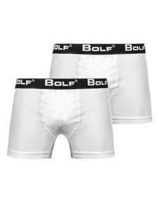 Bolf Herren Boxershorts Weiß  0953-2P 2 PACK