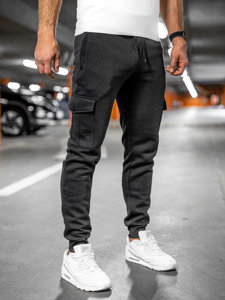 Bolf Herren Cargohose Jogger Pants Sporthose Schwarz  JX326A