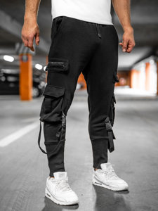 Bolf Herren Cargohose Joggers Sporthose Schwarz  6582A