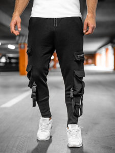 Bolf Herren Cargohose Joggers Sporthose Schwarz  6582A