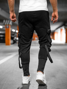 Bolf Herren Cargohose Joggers Sporthose Schwarz  6582A