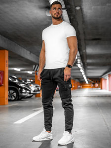 Bolf Herren Cargohose Sporthose Schwarz  JX325A