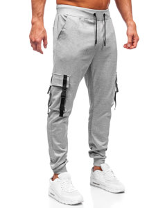 Bolf Herren Cargohose Sweathose Sporthose Joggers Grau 8K1117