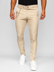 Bolf Herren Chinos Stoffhose Beige  0059