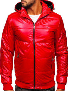 Bolf Herren Geolsterte Übergangsjacke Sport Jacke Rot  2143