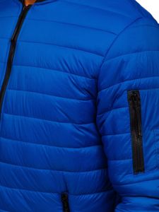 Bolf Herren Gepolsterte Übergangsjacke Bomberjacke Blau  MY-02