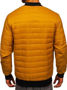 Bolf Herren Gepolsterte Übergangsjacke Bomberjacke Camel  MY-02