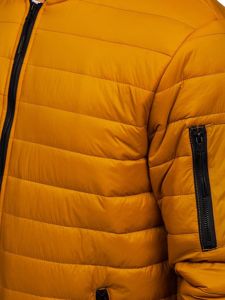 Bolf Herren Gepolsterte Übergangsjacke Bomberjacke Camel  MY-02A