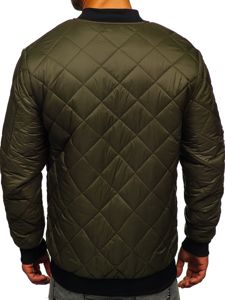 Bolf Herren Gepolsterte Übergangsjacke Bomberjacke Khaki  MY-01A