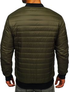 Bolf Herren Gepolsterte Übergangsjacke Bomberjacke Khaki  MY-02A