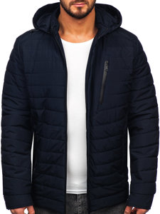 Bolf Herren Gepolsterte Übergangsjacke Dunkelblau  22M305