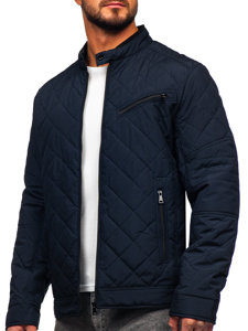 Bolf Herren Gepolsterte Übergangsjacke Dunkelblau  22M306