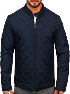 Bolf Herren Gepolsterte Übergangsjacke Dunkelblau  22M306