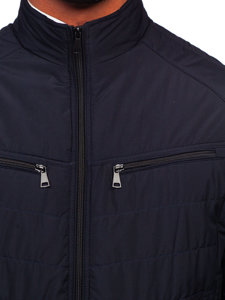 Bolf Herren Gepolsterte Übergangsjacke Dunkelblau  22M307