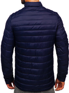 Bolf Herren Gepolsterte Übergangsjacke Dunkelblau  23M9005