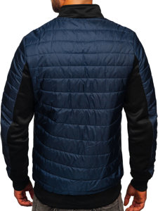 Bolf Herren Gepolsterte Übergangsjacke Dunkelblau  M10012