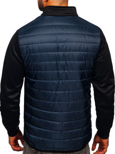 Bolf Herren Gepolsterte Übergangsjacke Dunkelblau  M10013