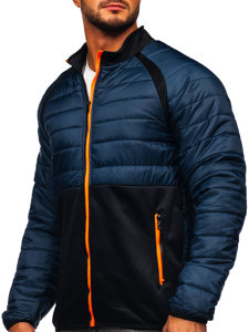 Bolf Herren Gepolsterte Übergangsjacke Dunkelblau  M10015