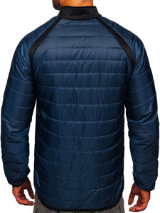 Bolf Herren Gepolsterte Übergangsjacke Dunkelblau  M10015