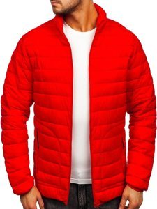 Bolf Herren Gepolsterte Übergangsjacke Rot 13007