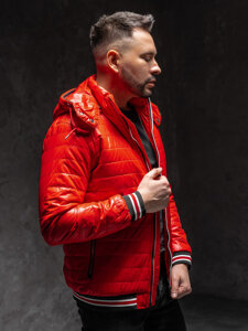 Bolf Herren Gepolsterte Übergangsjacke Rot  6191A1