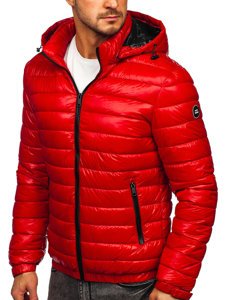 Bolf Herren Gepolsterte Übergangsjacke Rot 6794