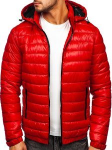 Bolf Herren Gepolsterte Übergangsjacke Rot 6794