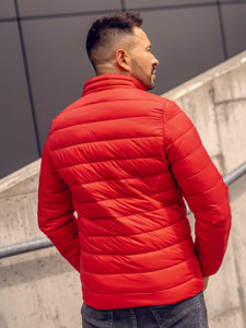 Bolf Herren Gepolsterte Übergangsjacke Rot LY33A