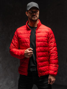 Bolf Herren Gepolsterte Übergangsjacke Rot  LY33A1