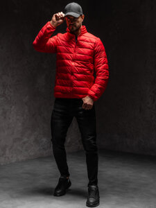 Bolf Herren Gepolsterte Übergangsjacke Rot  LY33A1