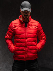 Bolf Herren Gepolsterte Übergangsjacke Rot  LY33A1