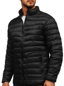 Bolf Herren Gepolsterte Übergangsjacke Schwarz 13007