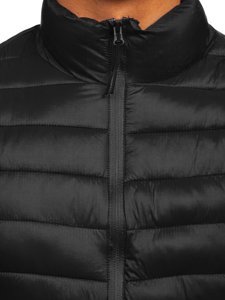 Bolf Herren Gepolsterte Übergangsjacke Schwarz 13007