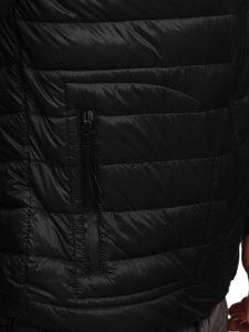 Bolf Herren Gepolsterte Übergangsjacke Schwarz 13007