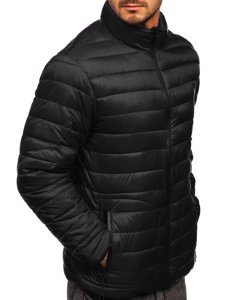 Bolf Herren Gepolsterte Übergangsjacke Schwarz 13007