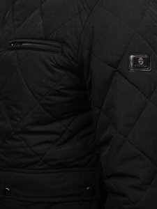 Bolf Herren Gepolsterte Übergangsjacke Schwarz  22M11