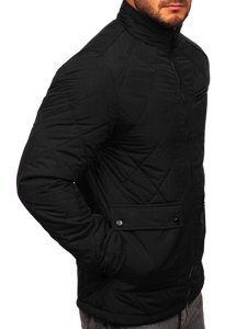 Bolf Herren Gepolsterte Übergangsjacke Schwarz  22M11