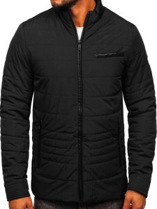 Bolf Herren Gepolsterte Übergangsjacke Schwarz  22M12