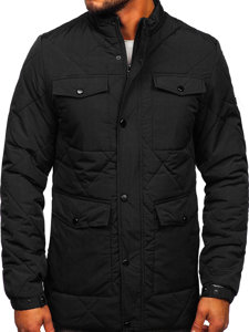 Bolf Herren Gepolsterte Übergangsjacke Schwarz  22M15