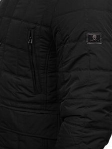 Bolf Herren Gepolsterte Übergangsjacke Schwarz  22M16