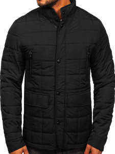 Bolf Herren Gepolsterte Übergangsjacke Schwarz  22M16