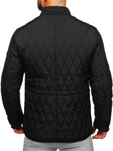 Bolf Herren Gepolsterte Übergangsjacke Schwarz  22M19