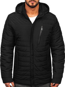 Bolf Herren Gepolsterte Übergangsjacke Schwarz  22M305