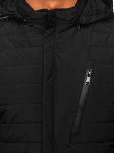 Bolf Herren Gepolsterte Übergangsjacke Schwarz  22M305