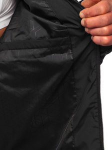 Bolf Herren Gepolsterte Übergangsjacke Schwarz  22M306