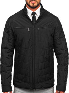 Bolf Herren Gepolsterte Übergangsjacke Schwarz  22M307