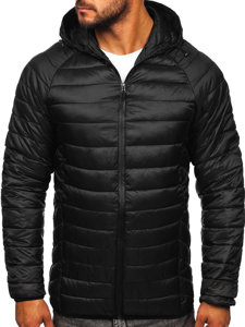 Bolf Herren Gepolsterte Übergangsjacke Schwarz   58M13021