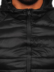 Bolf Herren Gepolsterte Übergangsjacke Schwarz   58M13021