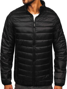 Bolf Herren Gepolsterte Übergangsjacke Schwarz  5M703